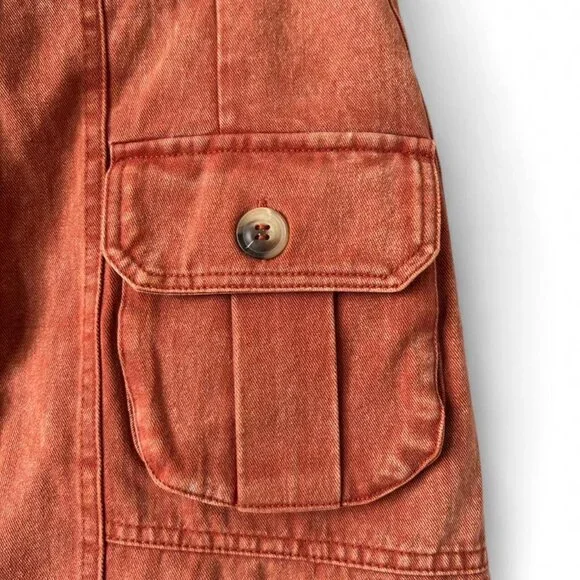 She + Sky Rust Cotton Mini Skirt Size S - Picture 3 of 4